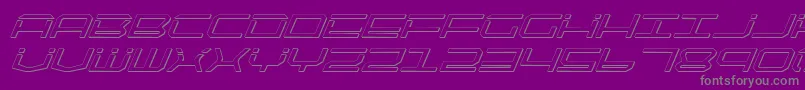Qtech2si Font – Gray Fonts on Purple Background