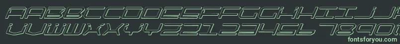 Qtech2si Font – Green Fonts on Black Background