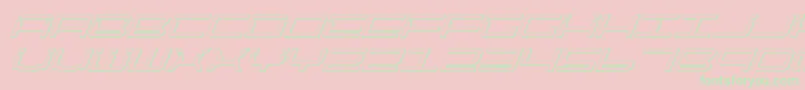 フォントQtech2si – ピンクの背景に緑の文字