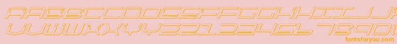 Qtech2si Font – Orange Fonts on Pink Background