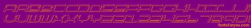 Qtech2si Font – Orange Fonts on Purple Background