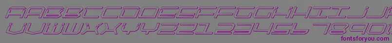 Qtech2si Font – Purple Fonts on Gray Background
