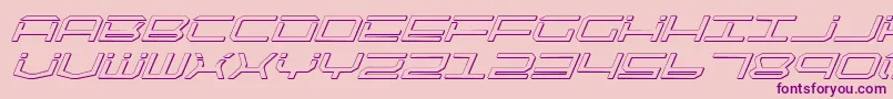 Qtech2si Font – Purple Fonts on Pink Background
