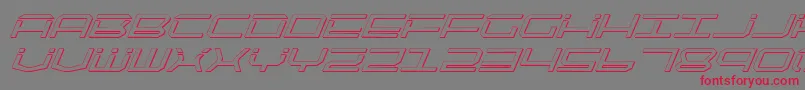 Qtech2si Font – Red Fonts on Gray Background