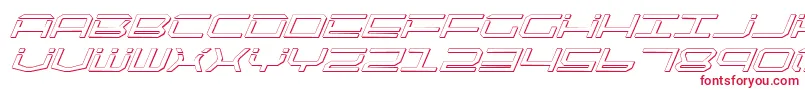 フォントQtech2si – 白い背景に赤い文字