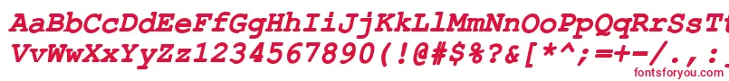 フォントErKurierKoi8RBoldItalic – 赤い文字