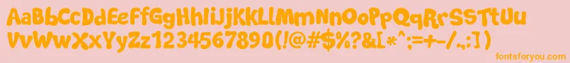 SoftMarshmallow Font – Orange Fonts on Pink Background