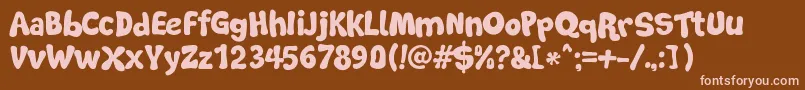 SoftMarshmallow Font – Pink Fonts on Brown Background