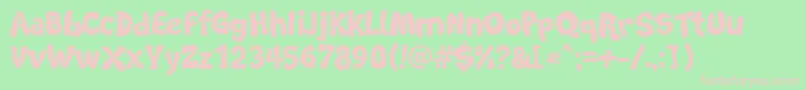 SoftMarshmallow Font – Pink Fonts on Green Background