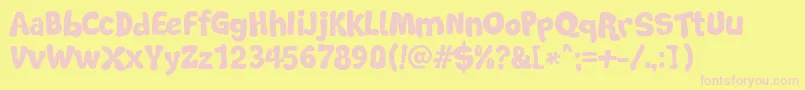 SoftMarshmallow Font – Pink Fonts on Yellow Background