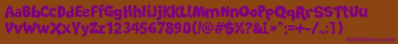 Шрифт SoftMarshmallow – фиолетовые шрифты на коричневом фоне