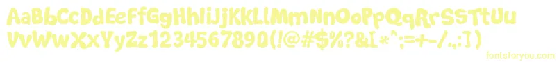 SoftMarshmallow Font – Yellow Fonts on White Background