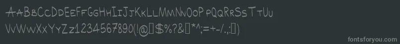 フォントAkra – 黒い背景に灰色の文字