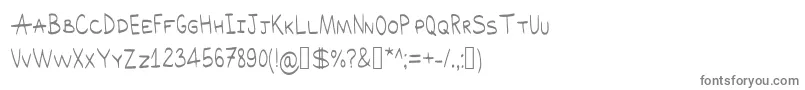 フォントAkra – 白い背景に灰色の文字