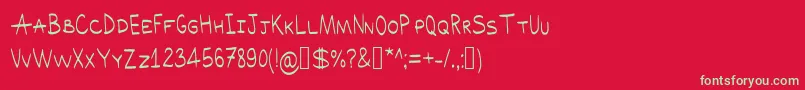 Akra Font – Green Fonts on Red Background