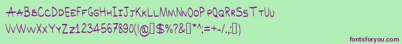Akra Font – Purple Fonts on Green Background