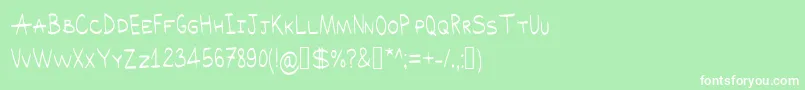 Akra Font – White Fonts on Green Background
