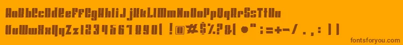 Hoodsandcapers Font – Brown Fonts on Orange Background