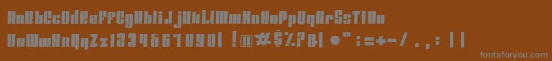 Hoodsandcapers Font – Gray Fonts on Brown Background