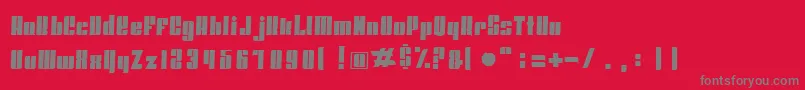 Hoodsandcapers Font – Gray Fonts on Red Background