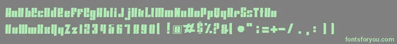 Hoodsandcapers Font – Green Fonts on Gray Background