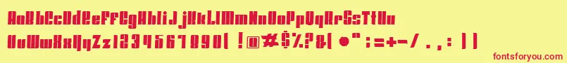 Hoodsandcapers Font – Red Fonts on Yellow Background