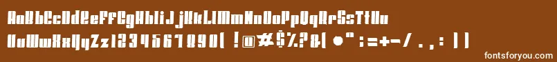 フォントHoodsandcapers – 茶色の背景に白い文字