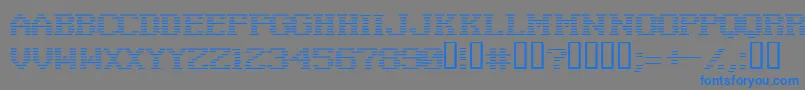 フォントNegative ffy – 灰色の背景に青い文字