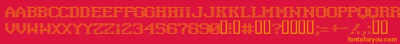 Negative ffy Font – Orange Fonts on Red Background