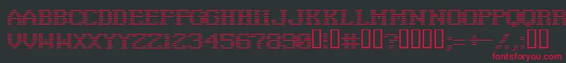Negative ffy Font – Red Fonts on Black Background