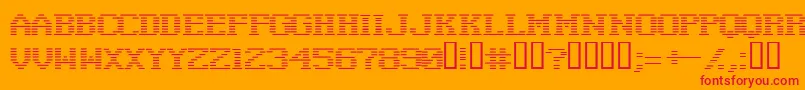 Negative ffy Font – Red Fonts on Orange Background