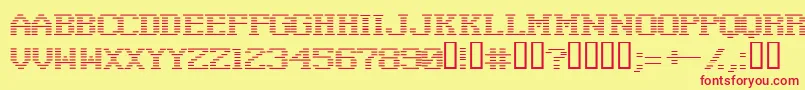 Negative ffy Font – Red Fonts on Yellow Background