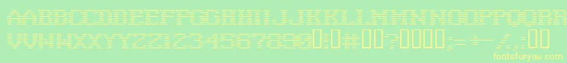 Negative ffy Font – Yellow Fonts on Green Background