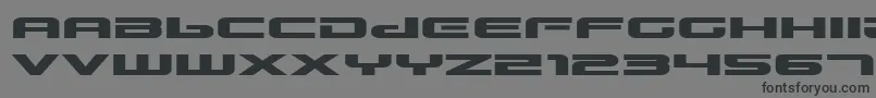 GunshipExpanded Font – Black Fonts on Gray Background