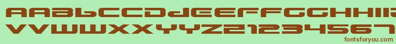 GunshipExpanded Font – Brown Fonts on Green Background