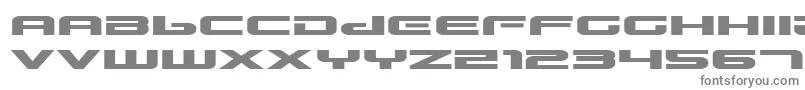 GunshipExpanded-fontti – harmaat kirjasimet valkoisella taustalla