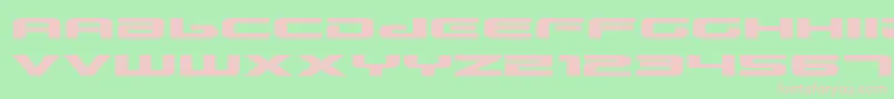 GunshipExpanded Font – Pink Fonts on Green Background