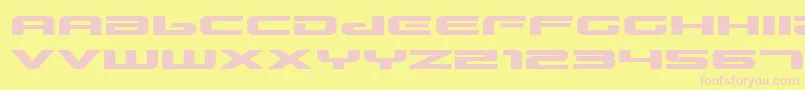 GunshipExpanded Font – Pink Fonts on Yellow Background