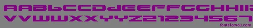 GunshipExpanded Font – Purple Fonts on Gray Background