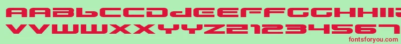 GunshipExpanded Font – Red Fonts on Green Background