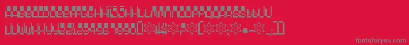 1000 Font – Gray Fonts on Red Background
