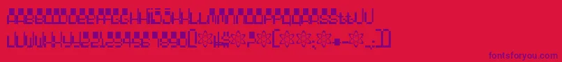 フォント1000 – 赤い背景に紫のフォント