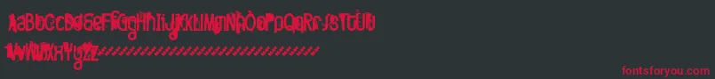 FtTwistedOntogenesisDemoversion Font – Red Fonts on Black Background
