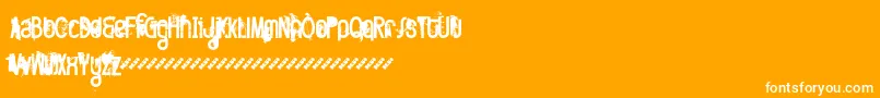 FtTwistedOntogenesisDemoversion Font – White Fonts on Orange Background
