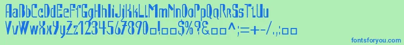 AutomatLtRegular Font – Blue Fonts on Green Background