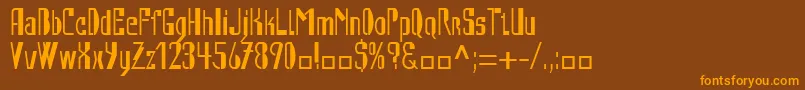 AutomatLtRegular Font – Orange Fonts on Brown Background