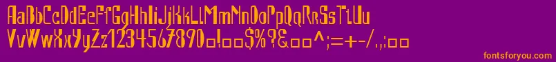 AutomatLtRegular Font – Orange Fonts on Purple Background