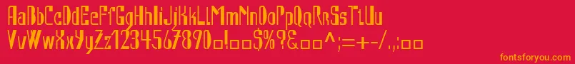 AutomatLtRegular Font – Orange Fonts on Red Background