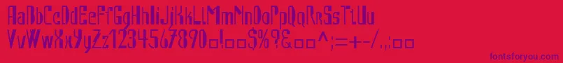 AutomatLtRegular Font – Purple Fonts on Red Background