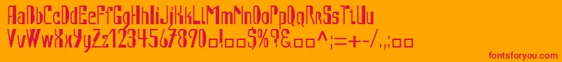 AutomatLtRegular Font – Red Fonts on Orange Background